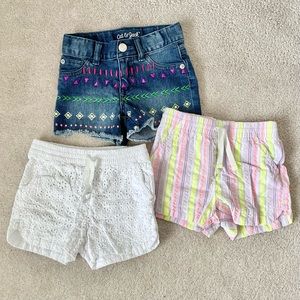 Cat & Jack toddler girls shorts 3 pack bundle size 3T
